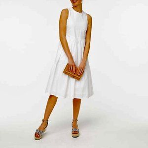 J. crew sleeveless tiered midi dress